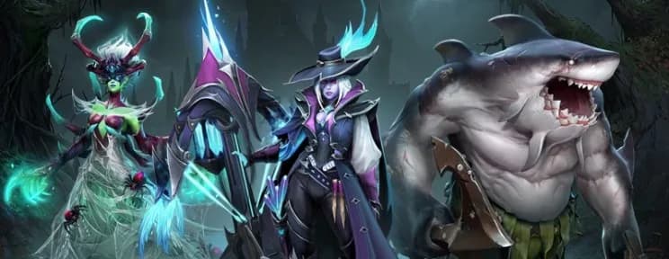 Сокровищница Trove of Terror в Dota 2 с арканами на Tidehunter и Drow Ranger