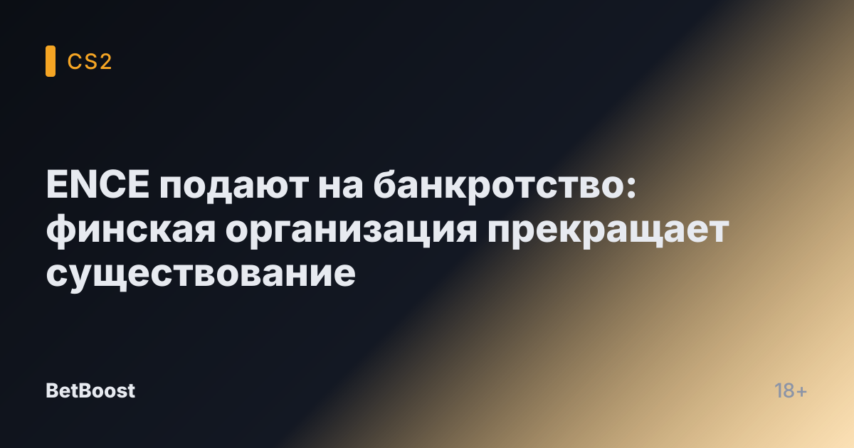 ENCE подают на банкротство: финская организация прекращает существование