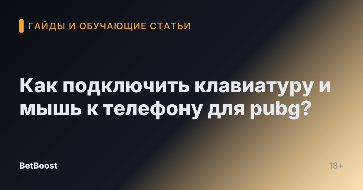 Как подключить клавиатуру и мышь к телефону для pubg?