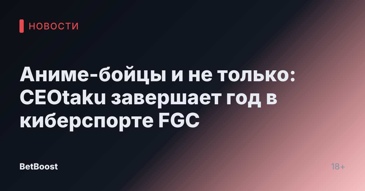 Аниме-бойцы и не только: CEOtaku завершает год в киберспорте FGC