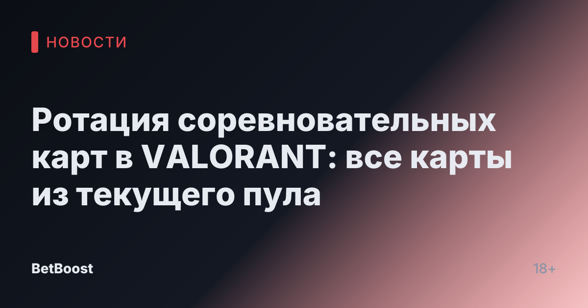 Ротация соревновательных карт в VALORANT: все карты из текущего пула