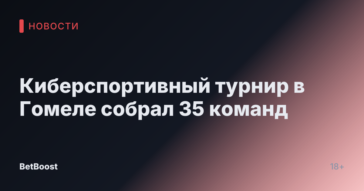 Киберспортивный турнир в Гомеле собрал 35 команд