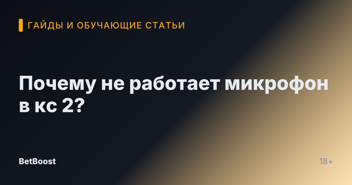 Почему не работает микрофон в кс 2?