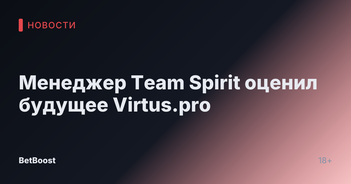 Менеджер Team Spirit оценил будущее Virtus.pro