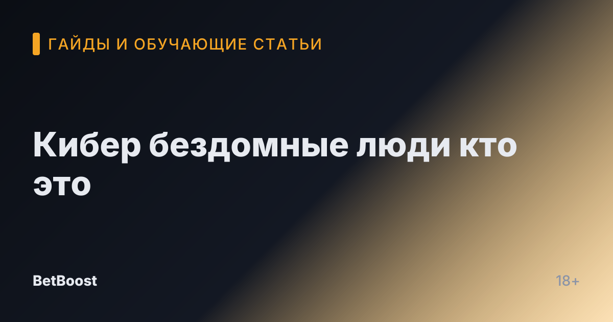 Кибер бездомные люди кто это