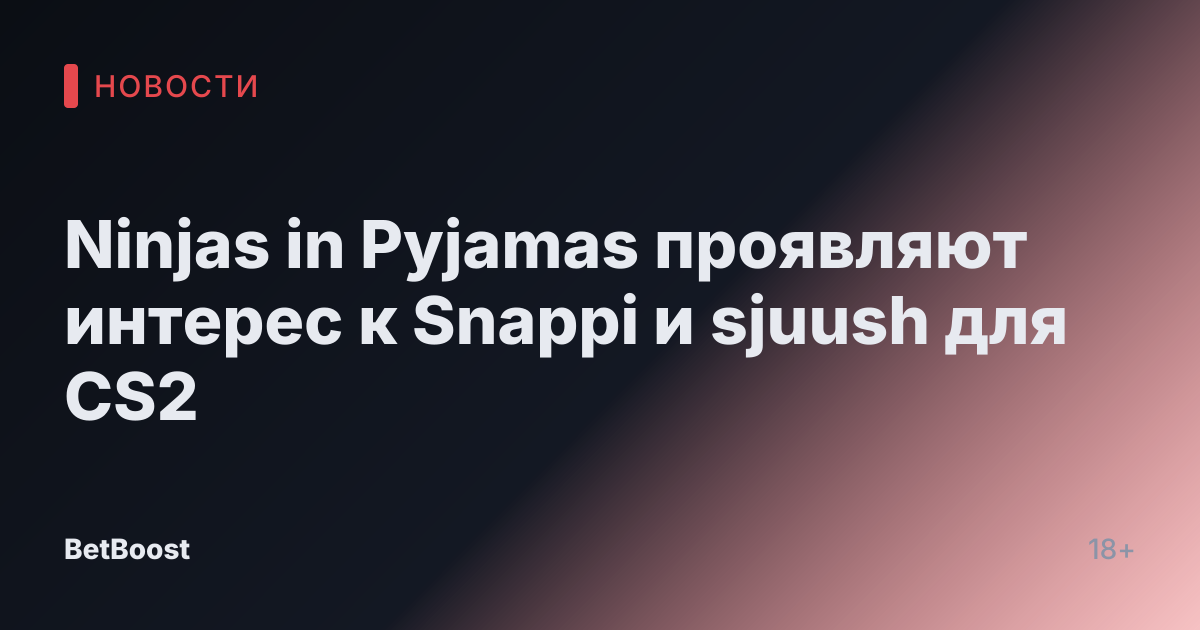 Ninjas in Pyjamas проявляют интерес к Snappi и sjuush для CS2