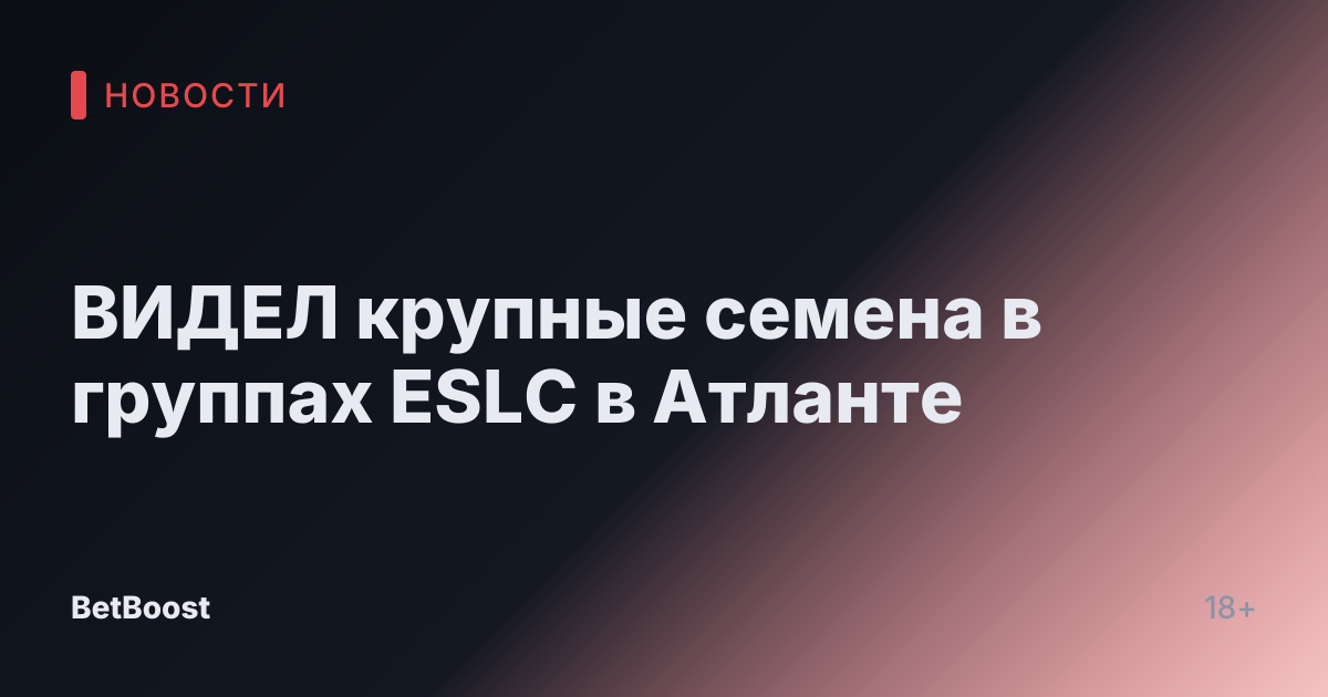 ВИДЕЛ крупные семена в группах ESLC в Атланте