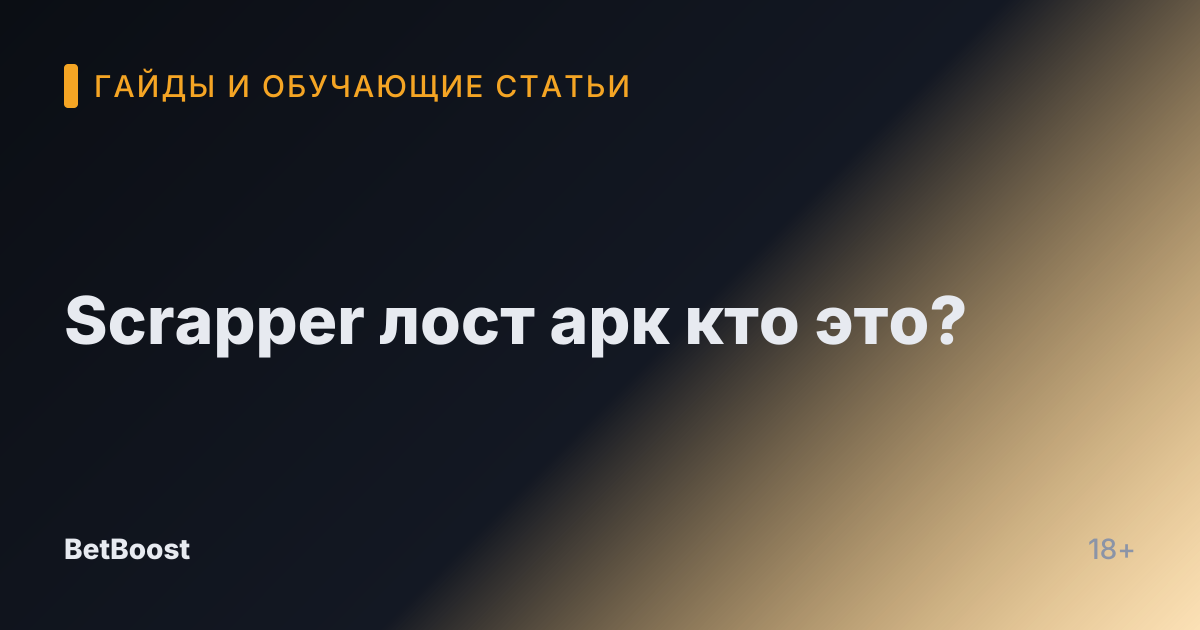 Scrapper лост арк кто это?