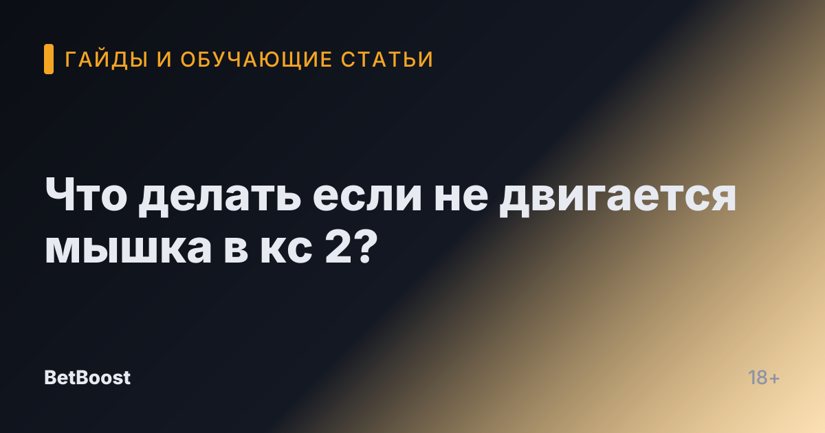 Что делать если не двигается мышка в кс 2?