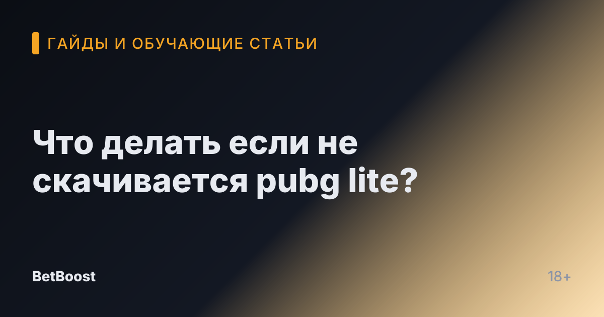 Что делать если не скачивается pubg lite?