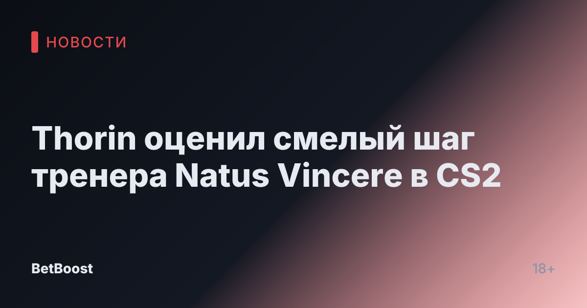 Thorin оценил смелый шаг тренера Natus Vincere в CS2