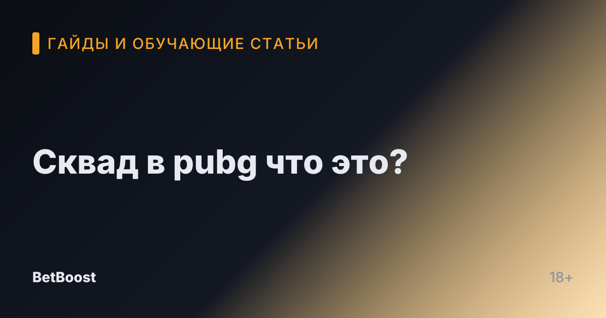 Сквад в pubg что это?