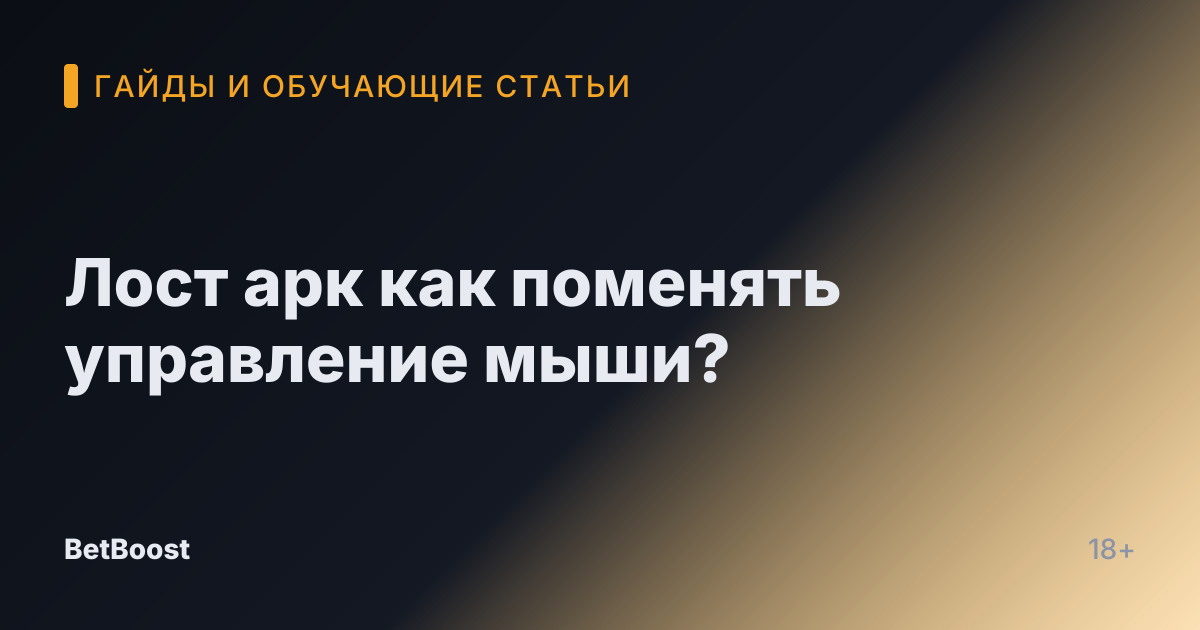 Лост арк как поменять управление мыши?