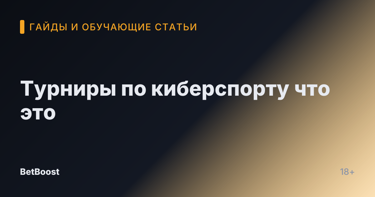 Турниры по киберспорту что это