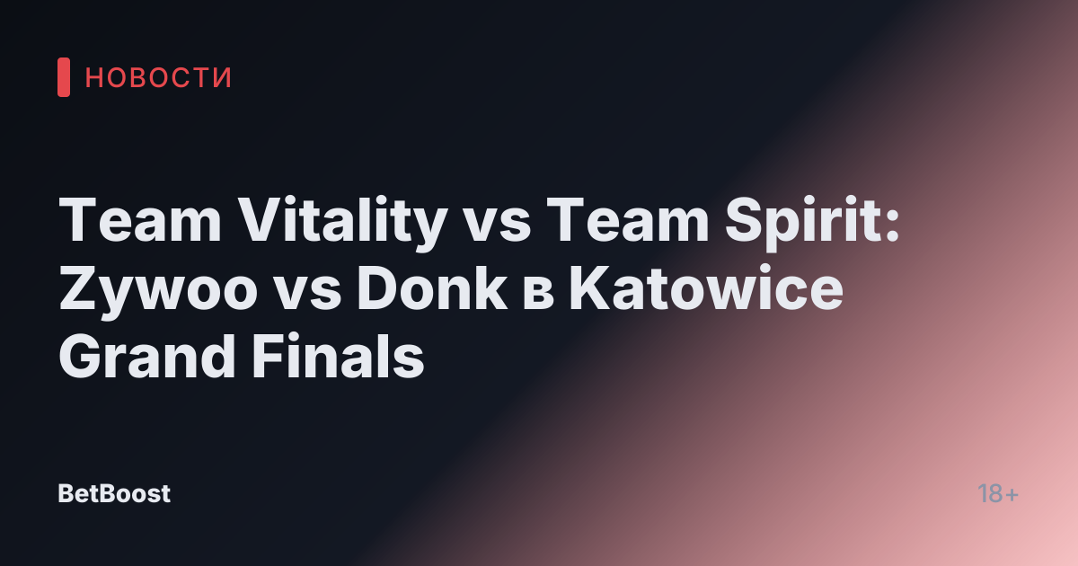 Team Vitality vs Team Spirit: Zywoo vs Donk в Katowice Grand Finals
