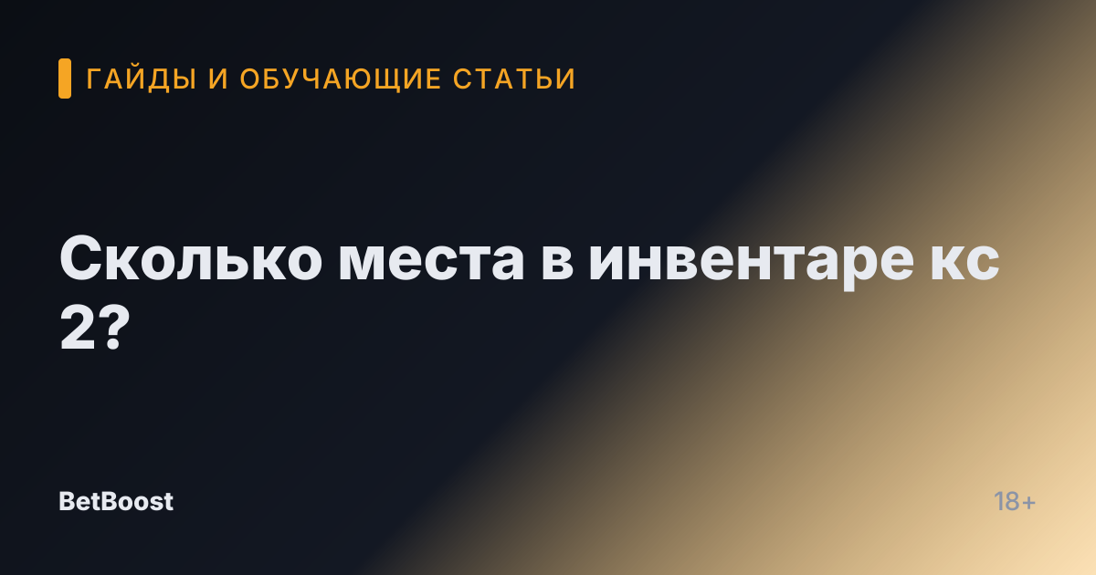 Сколько места в инвентаре кс 2?