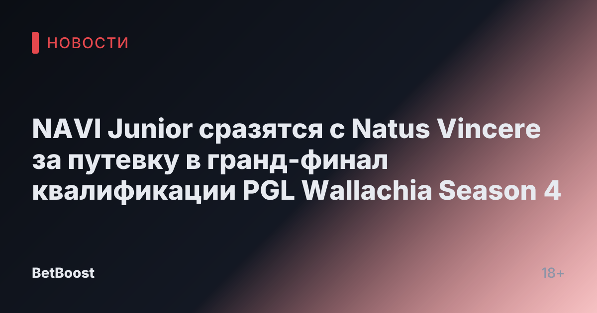 NAVI Junior сразятся с Natus Vincere за путевку в гранд-финал квалификации PGL Wallachia Season 4