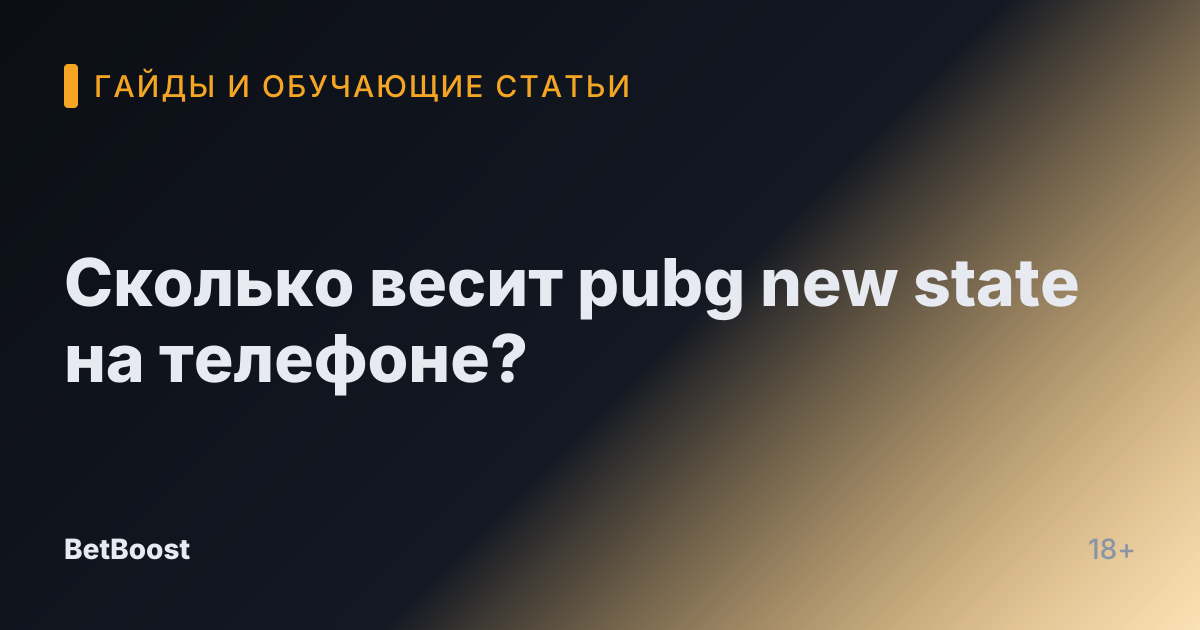 Сколько весит pubg new state на телефоне?