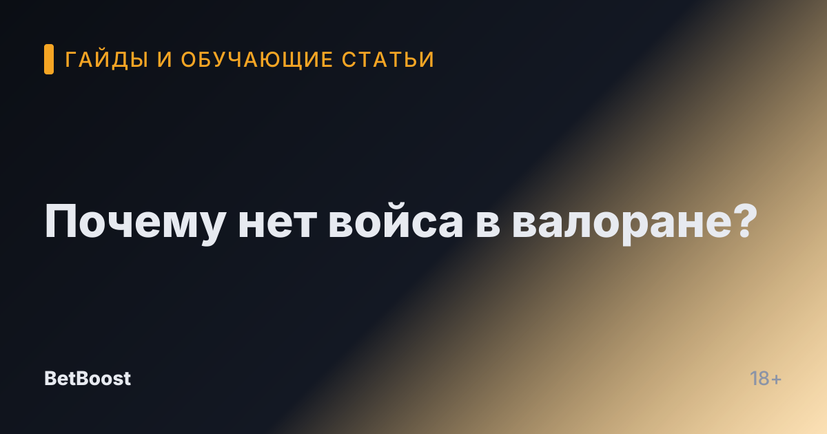 Почему нет войса в валоране?