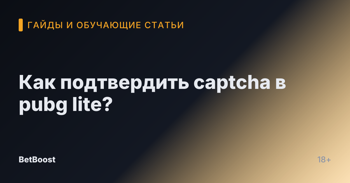 Как подтвердить captcha в pubg lite?