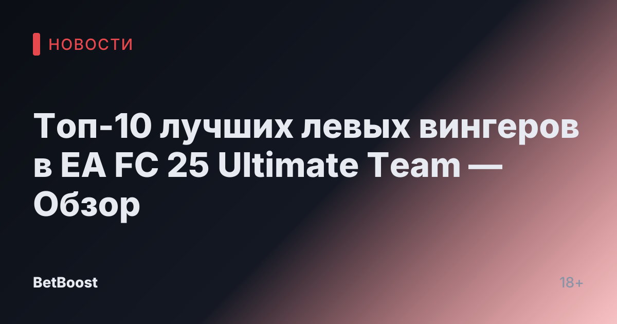 Топ-10 лучших левых вингеров в EA FC 25 Ultimate Team — Обзор