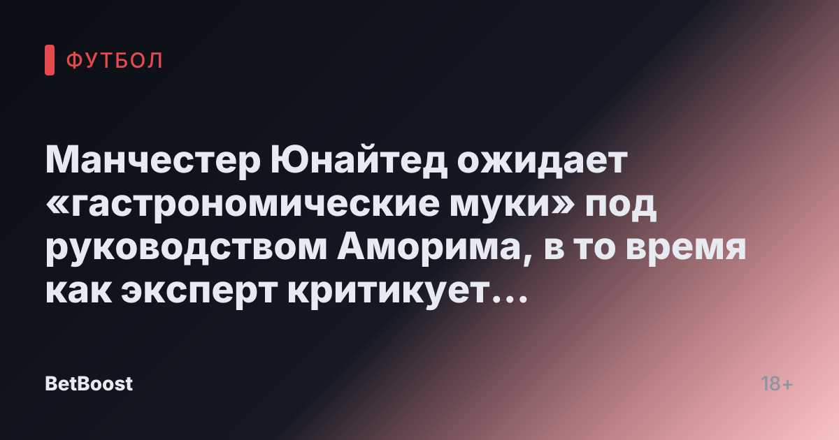 Манчестер Юнайтед ожидает «гастрономические муки» под руководством Аморима, в то время как эксперт критикует «панические» покупки на Олд Траффорд