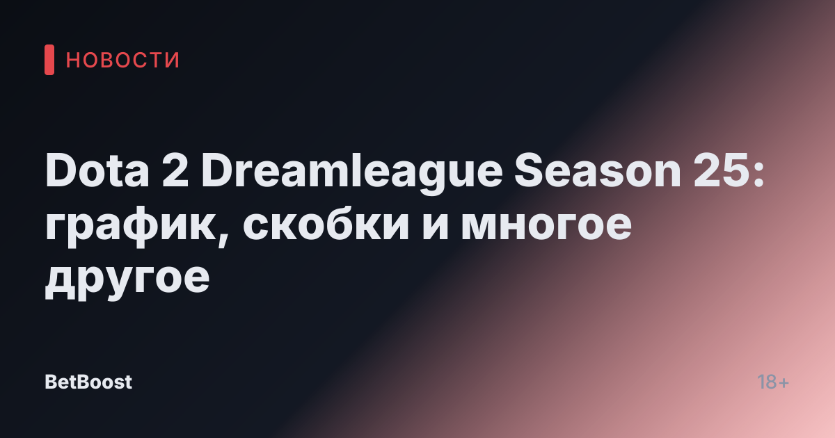 Dota 2 Dreamleague Season 25: график, скобки и многое другое