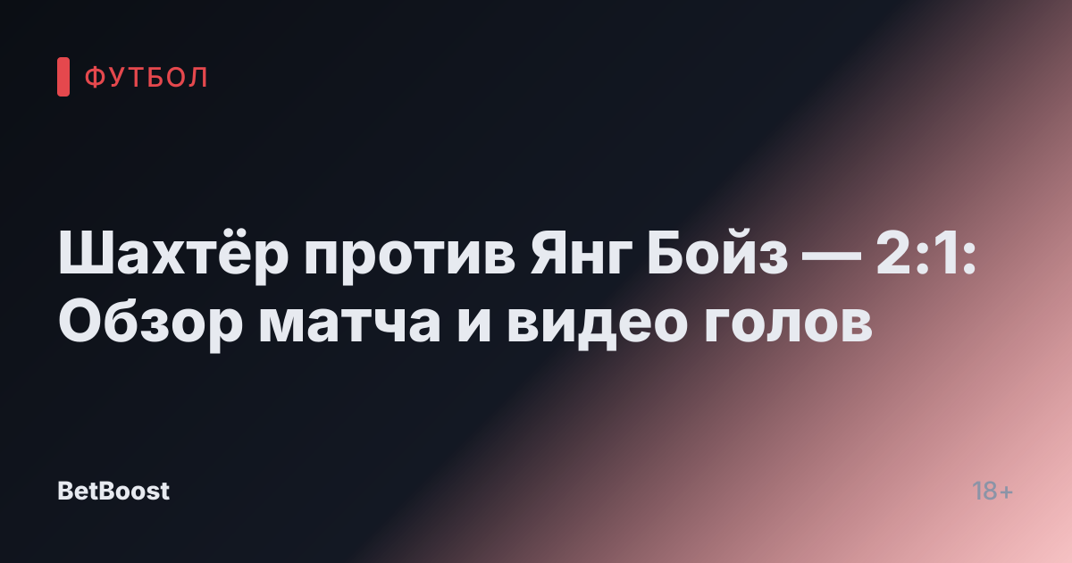 Шахтёр против Янг Бойз — 2:1: Обзор матча и видео голов