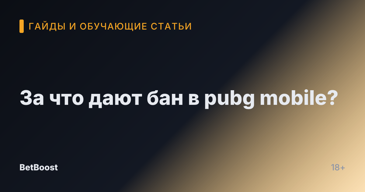 За что дают бан в pubg mobile?