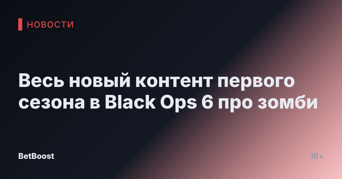 Весь новый контент первого сезона в Black Ops 6 про зомби