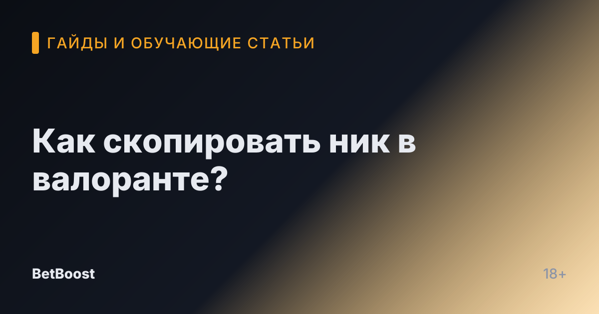 Как скопировать ник в валоранте?