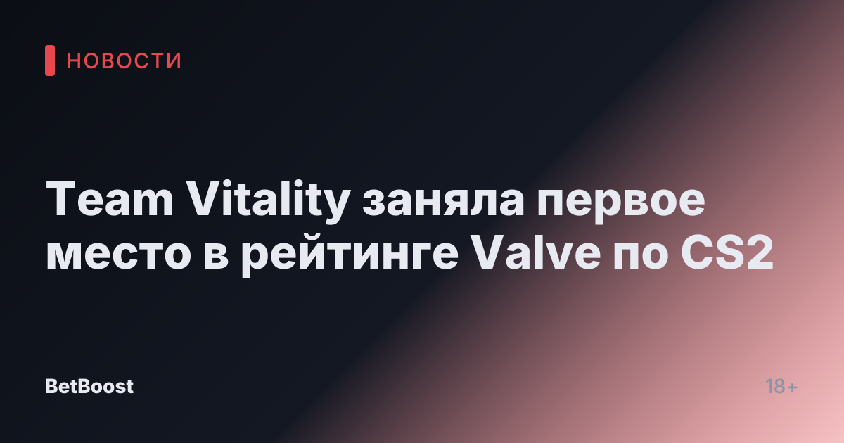 Team Vitality заняла первое место в рейтинге Valve по CS2