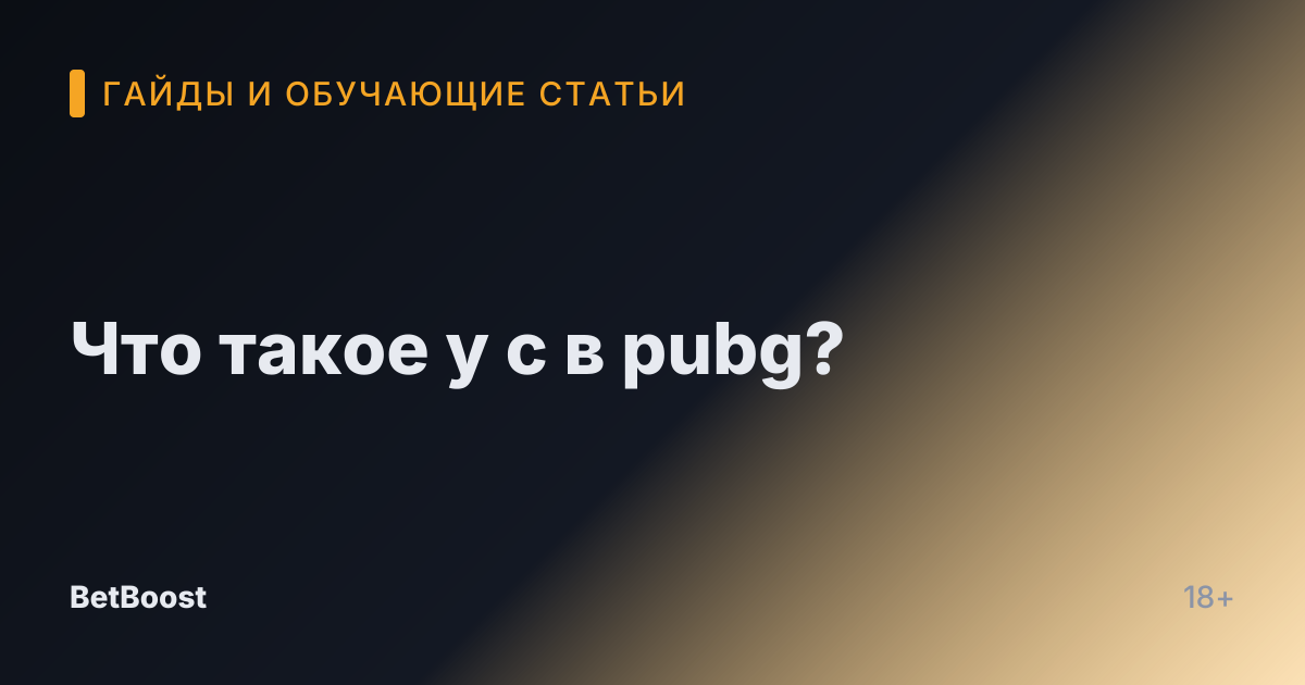 Что такое у с в pubg?
