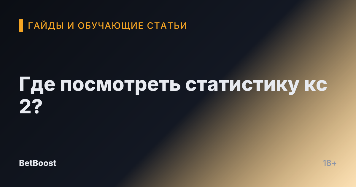 Где посмотреть статистику кс 2?