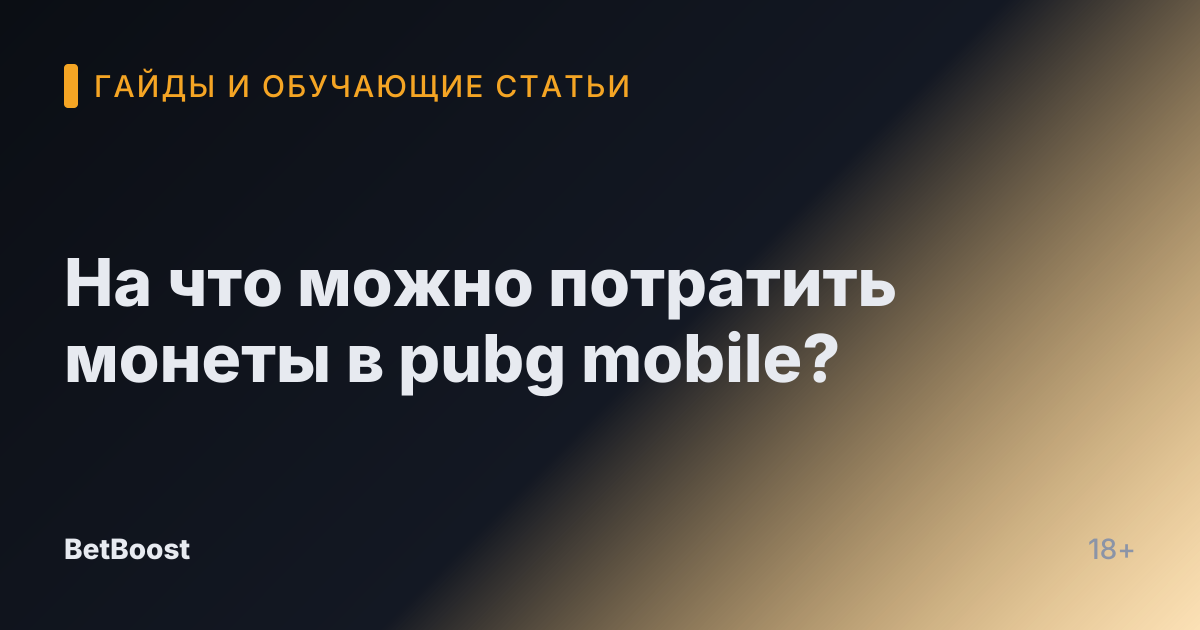 На что можно потратить монеты в pubg mobile?