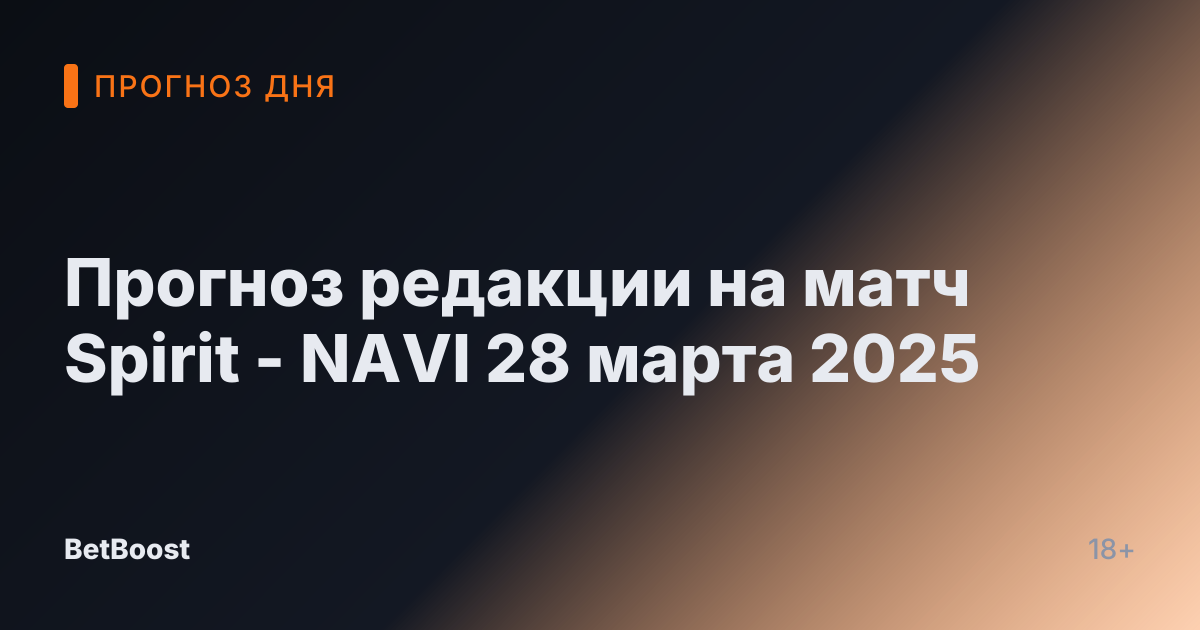 Прогноз редакции на матч Spirit - NAVI 28 марта 2025