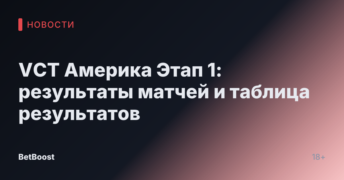 VCT Америка Этап 1: результаты матчей и таблица результатов