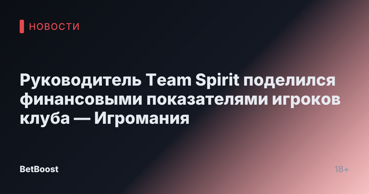 Руководитель Team Spirit поделился финансовыми показателями игроков клуба — Игромания