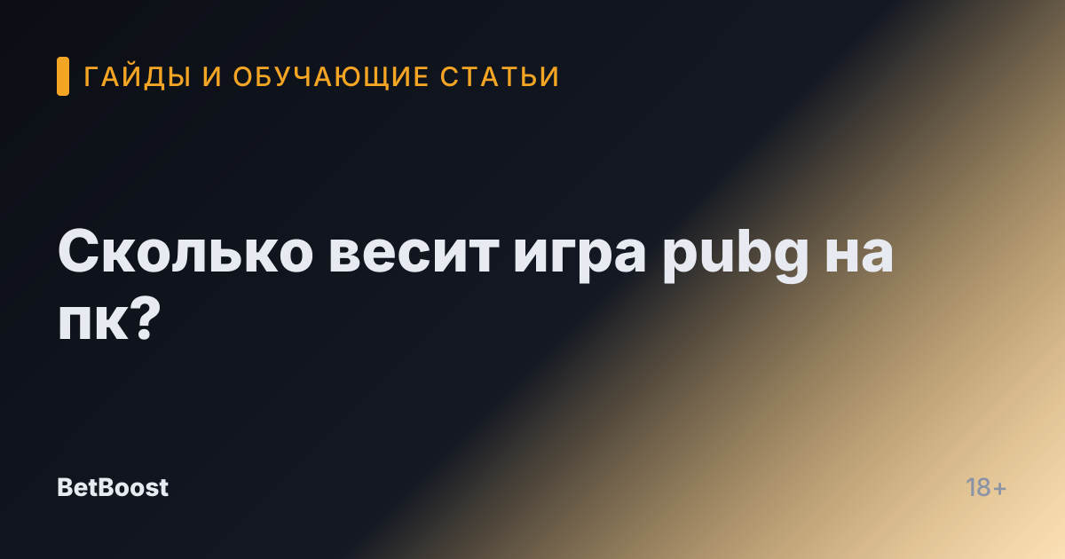 Сколько весит игра pubg на пк?