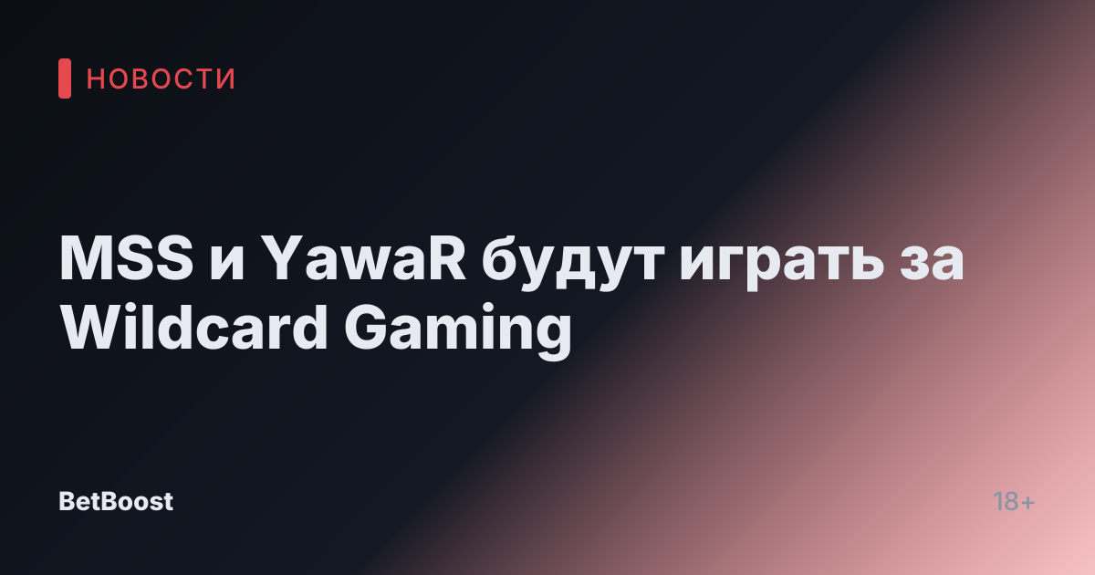 MSS и YawaR будут играть за Wildcard Gaming