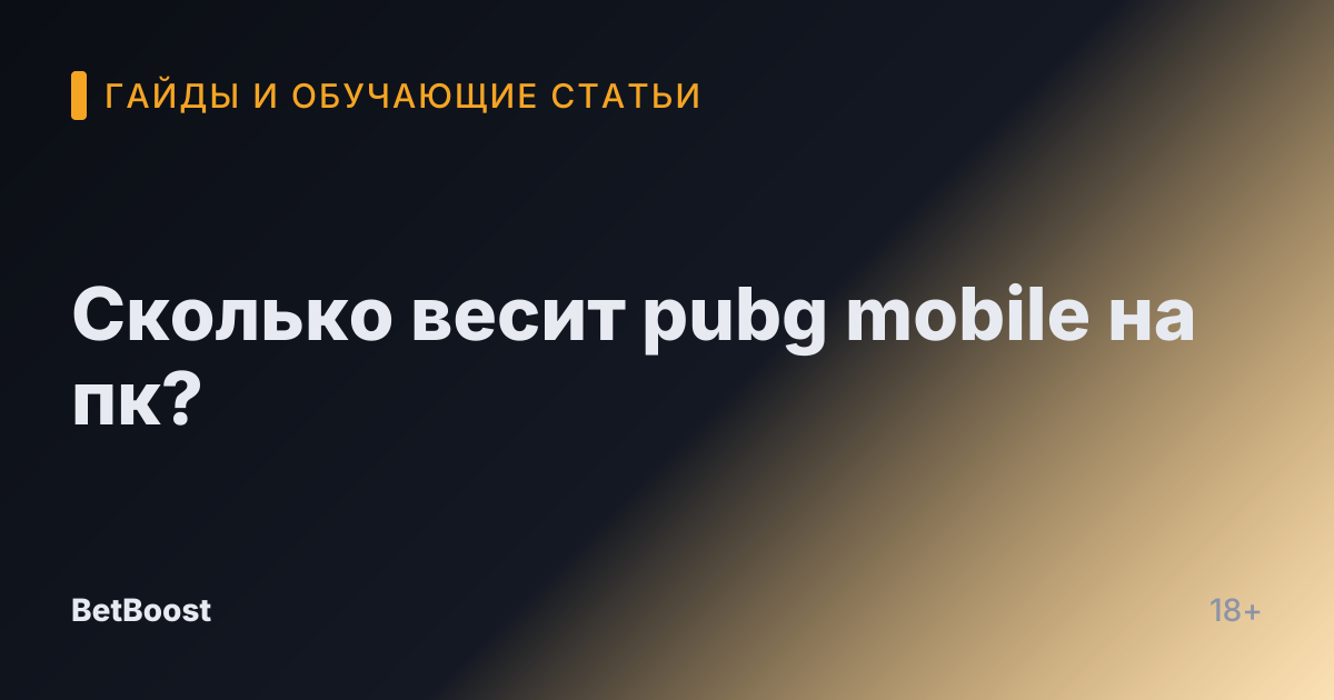 Сколько весит pubg mobile на пк?