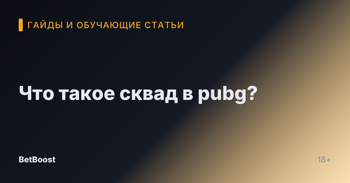 Что такое сквад в pubg?