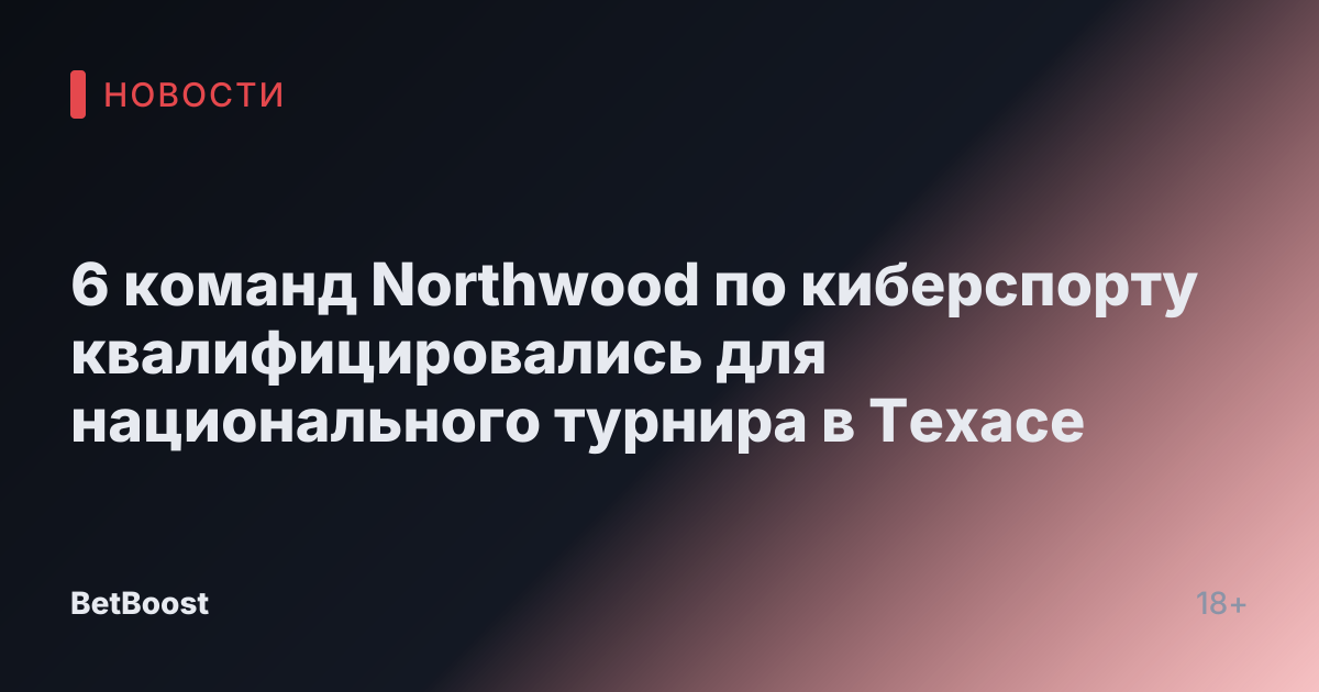 6 команд Northwood по киберспорту квалифицировались для национального турнира в Техасе