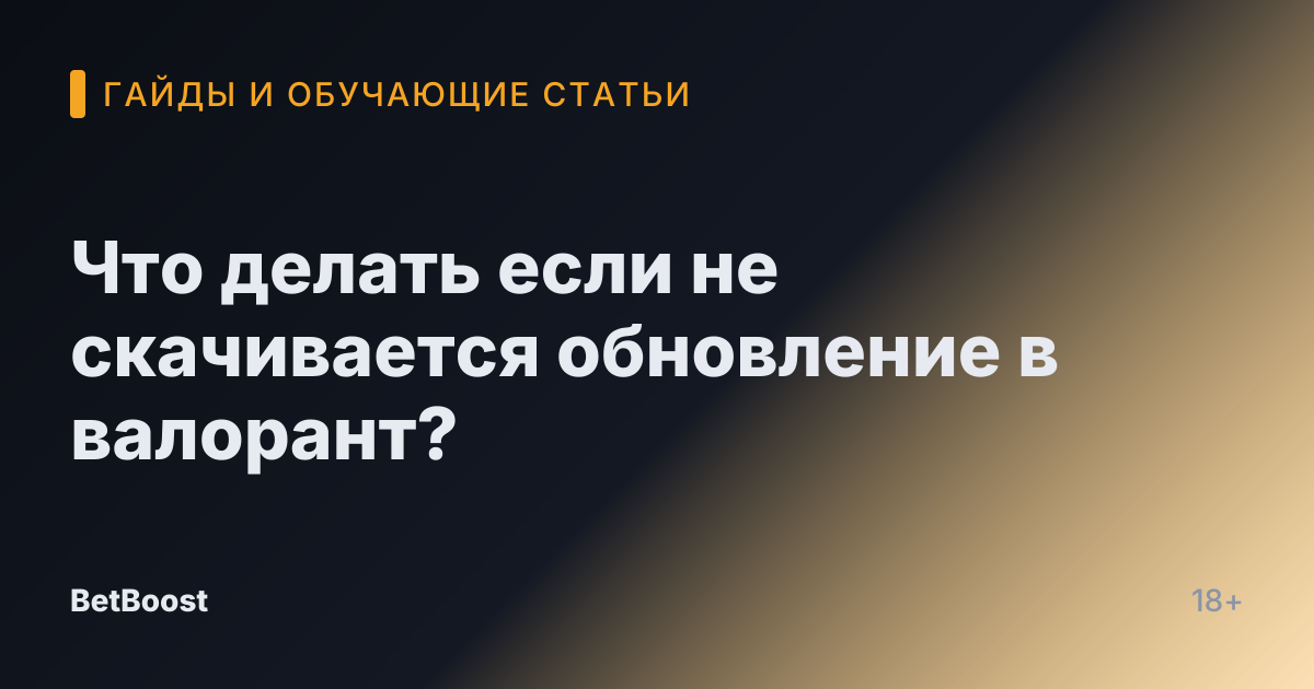 Что делать если не скачивается обновление в валорант?