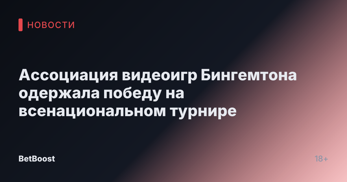 Ассоциация видеоигр Бингемтона одержала победу на всенациональном турнире