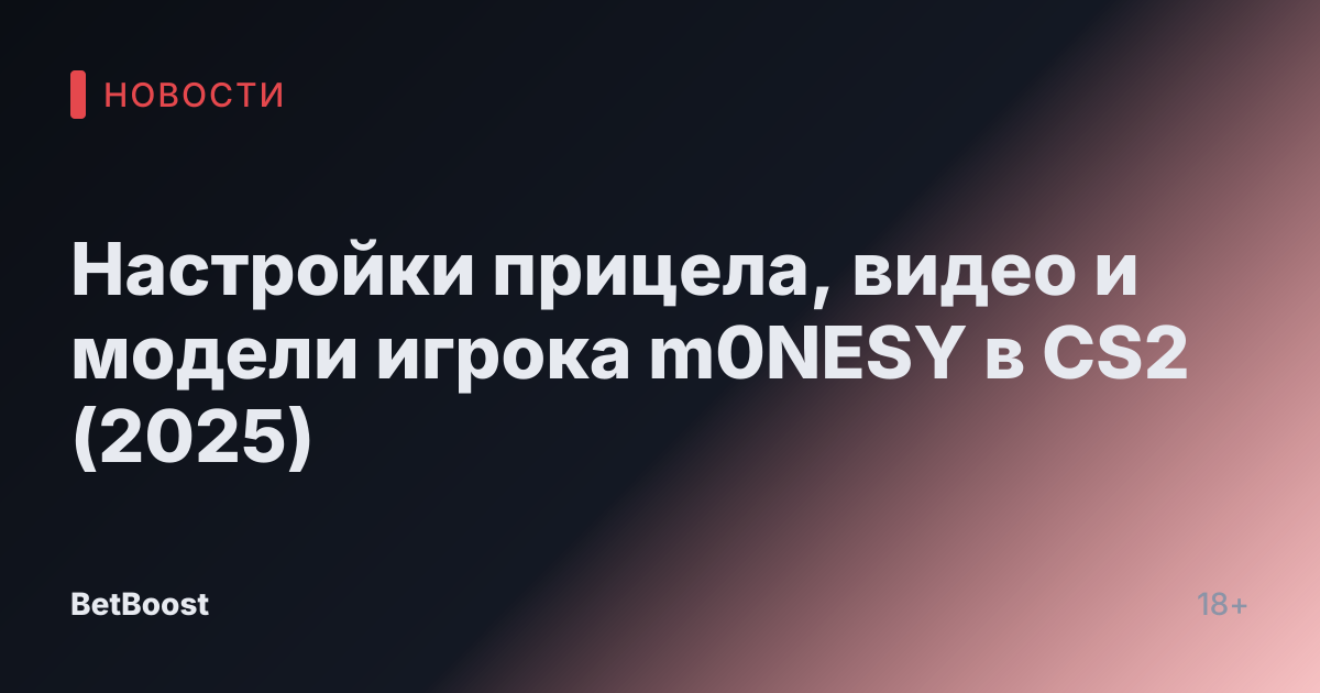 Настройки прицела, видео и модели игрока m0NESY в CS2 (2025)