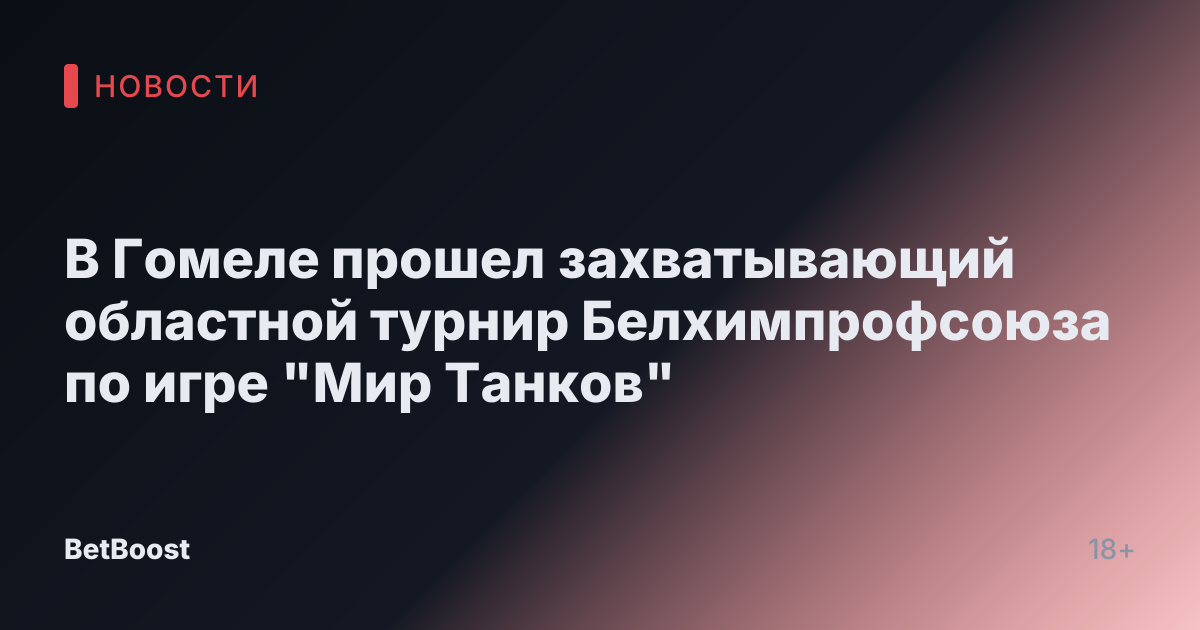 В Гомеле прошел захватывающий областной турнир Белхимпрофсоюза по игре "Мир Танков"