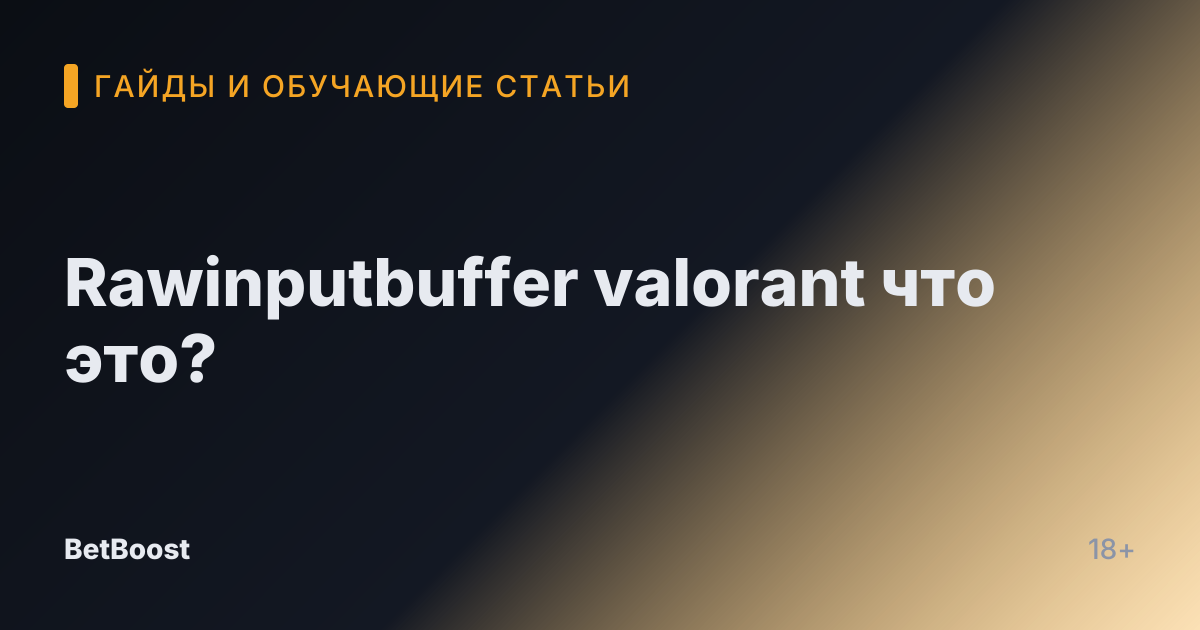 Rawinputbuffer valorant что это?
