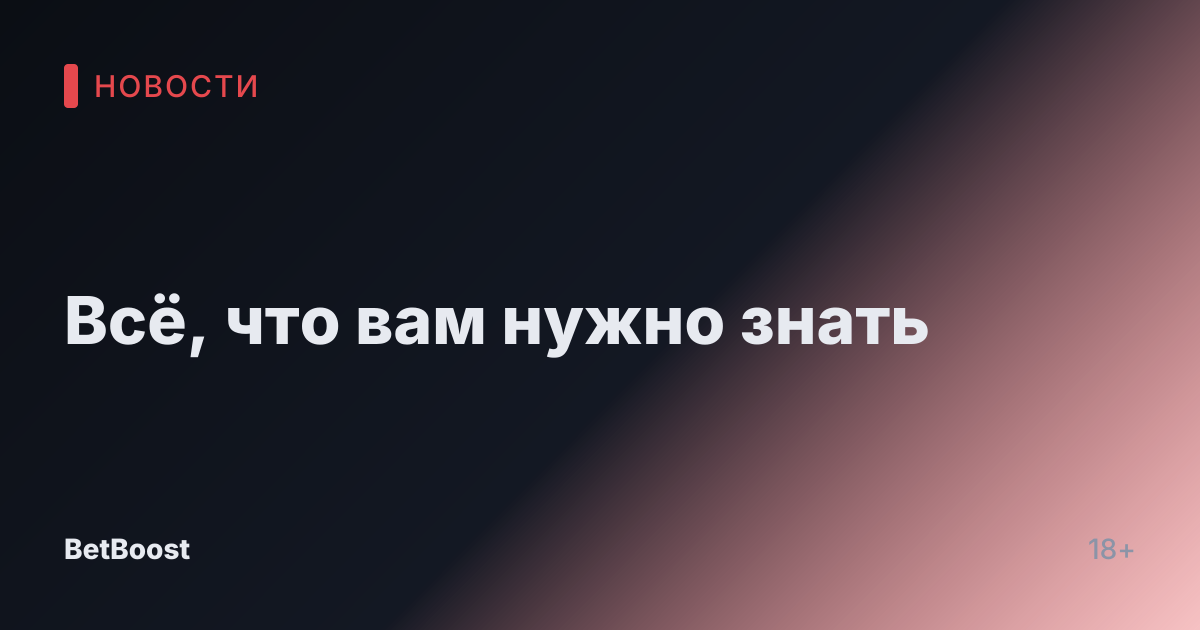 Всё, что вам нужно знать