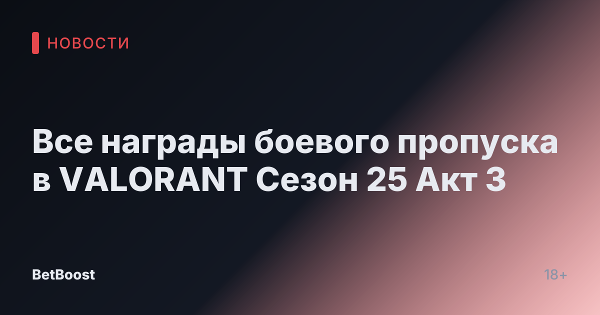 Все награды боевого пропуска в VALORANT Сезон 25 Акт 3